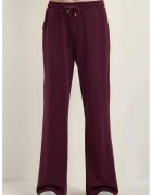 HiCCUP Pantaloni de trening - croi larg - moale - visiniu - modal