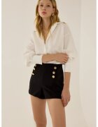 HiCCUP Pantaloni scurti - cu detalii aurii - textil - Negru