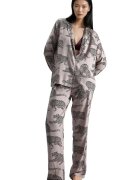 HiCCUP Pijama dama imprimeu tigru - roz/negru - tricot