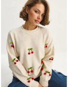 HiCCUP Pulovere dama - Pulover tricotat - Bej Natural - Tricot -