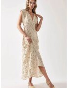 HiCCUP Rochie midi - decolteu in V - imprimeu floral - multicolor - jerseu