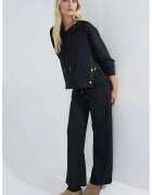HiCCUP Set din doua piese - hanorac cu gluga si pantaloni cu picioare largi - negru - tricot