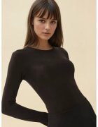 HiCCUP Slim Fit - guler rotund - maneca lunga - negru - poliester - Negru