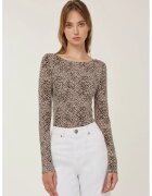 HiCCUP Top dama - slim fit - imprimeu animal - multicolor - jerseu viscoza