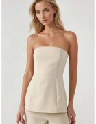 HiCCUP Top lung fara bretele - bej - material de calitate - croiala confortabila