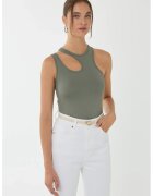 HiCCUP Top scurt - guler asimetric - verde - jerseu