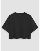 HiCCUP Tricou dama - bumbac - scurt - decolteu rotund - negru