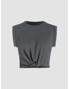 HiCCUP Tricou dama decolteu rotund - bumbac - gri