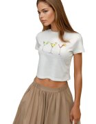 HiCCUP Tricou dama scurt - alb - bumbac - maneca scurta