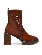 Hispanitas Botine dama - Piele naturala - Maro