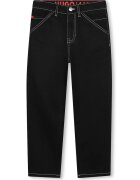 HUGO Blugi cu cusaturi contrastante - Negru