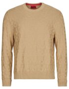 HUGO Bluza cu model logo Splittum - 45257 - Bej