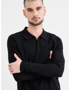 HUGO Bluza polo slim fit San Pippo - Negru