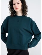 HUGO Bluza relaxed fit de trening cu maneci cazute Daxandria - Verde englez