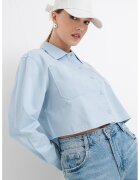 HUGO Camasa crop Edia - Albastru deschis