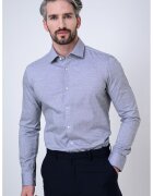 HUGO Camasa slim fit din bumbac Kenno - Gri melange