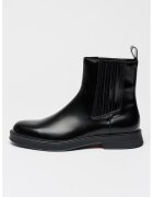 HUGO Ghete Chelsea din piele Lenner - Negru