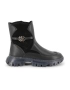 HUGO Ghete de piele ecologica cu garnituri de piele intoarsa - Negru