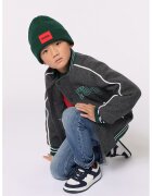 HUGO Jacheta bomber cu buzunare oblice - Alb/Gri melange/Verde persan