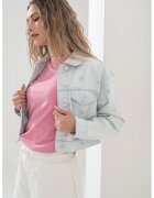 HUGO Jacheta din denim cu aspect decolorat Galatea - Albastru deschis