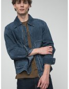 HUGO Jacheta din denim cu inchidere cu fermoar - Albastru inchis