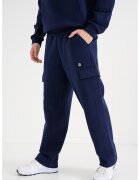 HUGO Pantaloni cargo de trening drepti cu snur - Albastru indigo