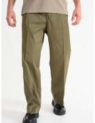 HUGO Pantaloni chino uni de bumbac Roy - Kaki