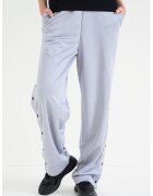 HUGO Pantaloni de trening ampli cu slituri cu capse pe glezna Nicole - Gri deschis