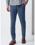 HUGO Pantaloni eleganti din amestec de lana - Albastru pastel