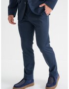 HUGO Pantaloni uni regular fit - Albastru inchis