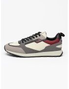 HUGO Pantofi sport din piele ecologica si material textil Icelin - Visiniu/Gri deschis/Bej