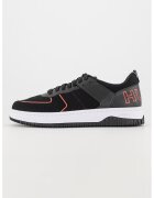 HUGO Pantofi sport low-cut cu garnituri de piele ecologica - Rosu/Negru