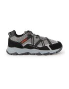 HUGO Pantofi sport low-cut cu garnituri de piele intoarsa - Negru/Gri inchis melange/Gri cenusiu