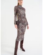 HUGO Rochie cambrata cu animal print Nardonnay - Maro/Bej