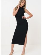 HUGO Rochie cambrata cu slit lateral Kimile - Negru