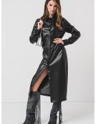 HUGO Rochie dreapta de piele ecologica - Negru
