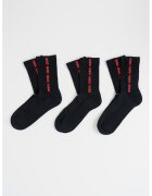 HUGO Set de sosete lungi cu logo - 3 perechi - Negru