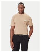HUGO Tricou barbati bej - din bumbac