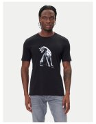 HUGO Tricou barbati negru - bumbac - imprimeu