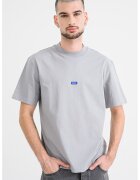 HUGO Tricou cu decolteu la baza gatului si logo Nieros - Albastru prafuit