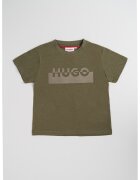 HUGO Tricou cu imprimeu logo - Verde sparanghel