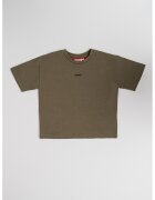 HUGO Tricou cu logo discret - Verde sparanghel
