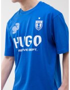 HUGO Tricou de bumbac cu imprimeu - Albastru royal