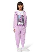 HUGO Tricou de bumbac cu imprimeu logo si foto - Alb/Fucsia/Albastru deschis