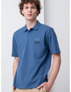 HUGO Tricou polo cu logo Dusplity - Albastru lavanda