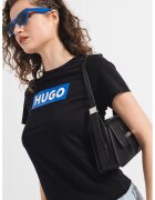 HUGO Tricou slim fit cu logo Classic - Negru/Albastru royal