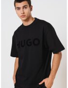 HUGO Tricou supradimensionat cu decolteu la baza gatului Dinkee - Rosu/Negru