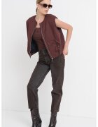 HUGO Vesta relaxed fit cu fermoar Azelda - Maro