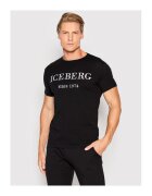 Iceberg Tricou barbati F014 6301 - Bumbac - 2XL INTL - Negru