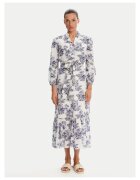 ICONIQUE Rochie de vara dama alb - bleumarin - 2 culori -